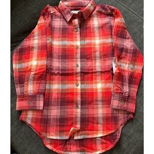 Plaid Red Kids Shirt - Brand new Old navy - size small (6-7)